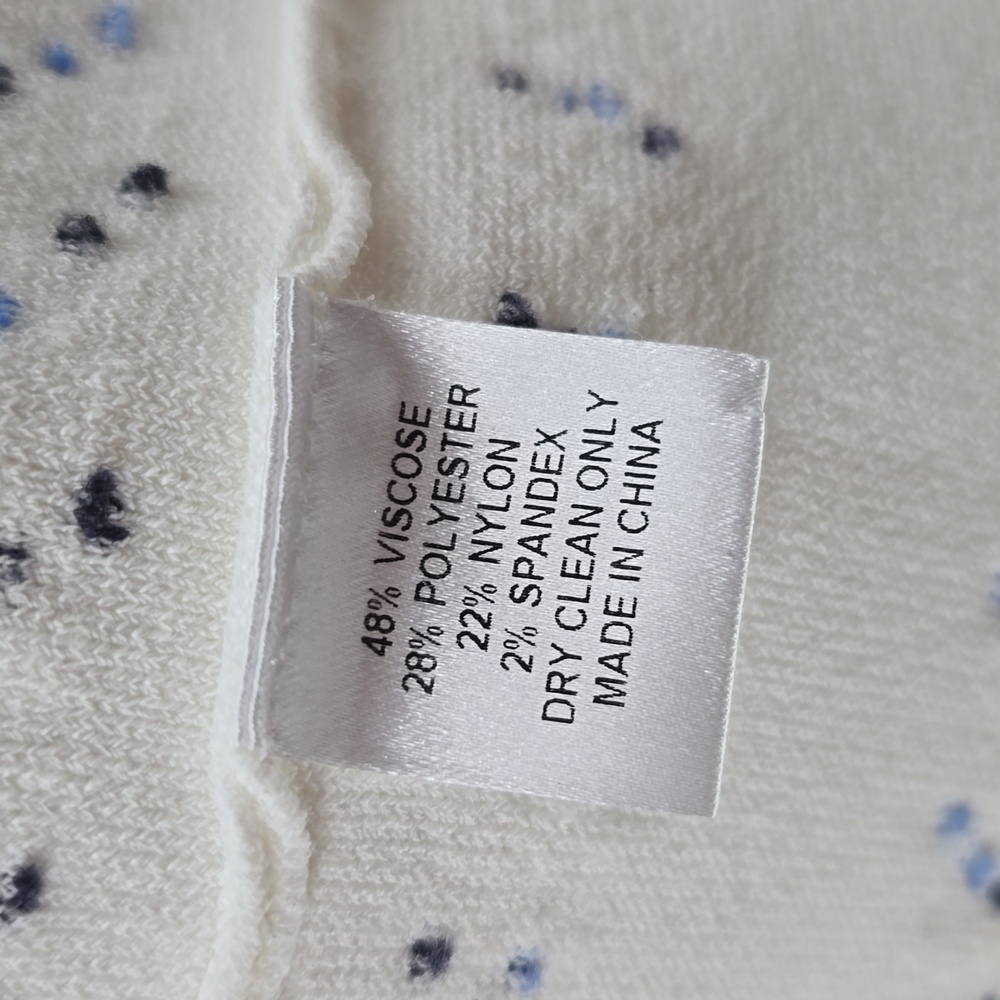 LELA ROSE Elegant White Patterned Sleeveless Dress - Picture 6 of 8